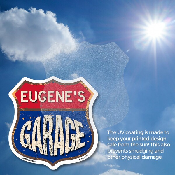 Signmission Eugene's Garage, 6 inch X 6 inch, Plastic Sign, 2PK - SHI-P-2PACK-6-383-EUGENE
