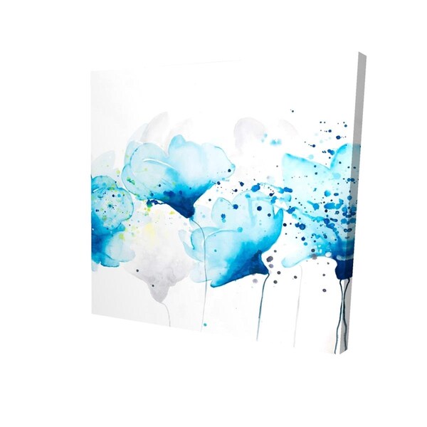 Fondo 16 x 16 in. Watercolor Paint Splash Flowers-Print on Canvas - FO2792707