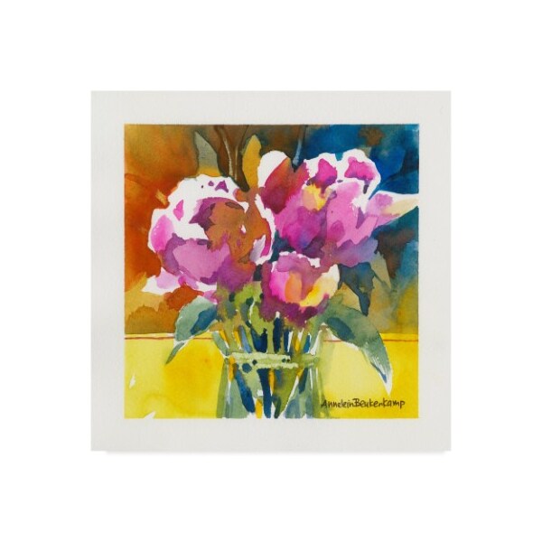 Trademark Fine Art Annelein Beukenkamp 'Stylish Dark Pink' Canvas Art, 35x35 - ALI38141-C3535GG