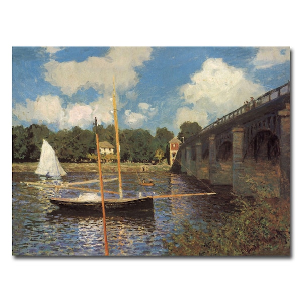 Trademark Fine Art Claude Monet, 'Bridge at Argenteuil II' Canvas Art, 14x19 - M0003-C1419GG