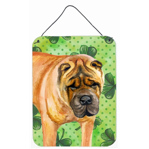 Carolines Treasures Shar Pei St.Patricks Wall or Door Hanging Prints, 12 x 16 in. - BB9835DS1216