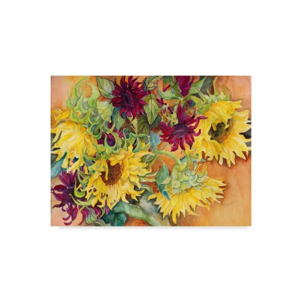 Trademark Fine Art Joanne Porter 'Nodding Heads Sunflowers' Canvas Art, 14x19 - ALI30378-C1419GG