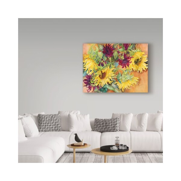 Trademark Fine Art Joanne Porter 'Nodding Heads Sunflowers' Canvas Art, 14x19 - ALI30378-C1419GG