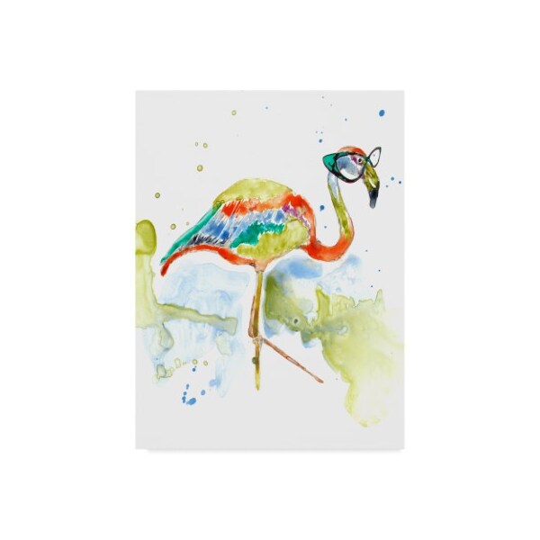 Trademark Fine Art Jennifer Goldberger 'Smarty Pants Flamingo' Canvas Art, 14x19 - WAG08174-C1419GG