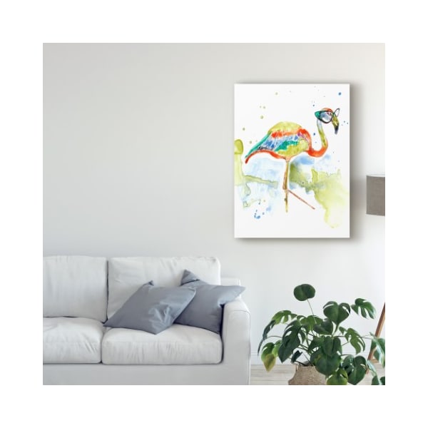 Trademark Fine Art Jennifer Goldberger 'Smarty Pants Flamingo' Canvas Art, 14x19 - WAG08174-C1419GG