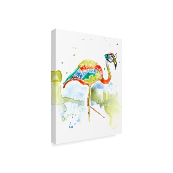 Trademark Fine Art Jennifer Goldberger 'Smarty Pants Flamingo' Canvas Art, 14x19 - WAG08174-C1419GG