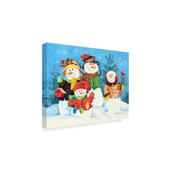 Trademark Fine Art Barbara Mock ' Snowman Family' Canvas Art, 24x32 - ALI39111-C2432GG