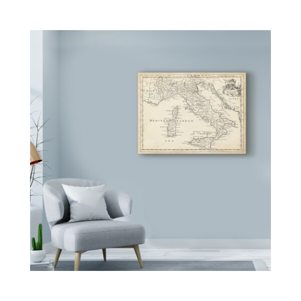 Trademark Fine Art T. Jeffreys 'Map Of Italy' Canvas Art, 35x47 - WAG00204-C3547GG