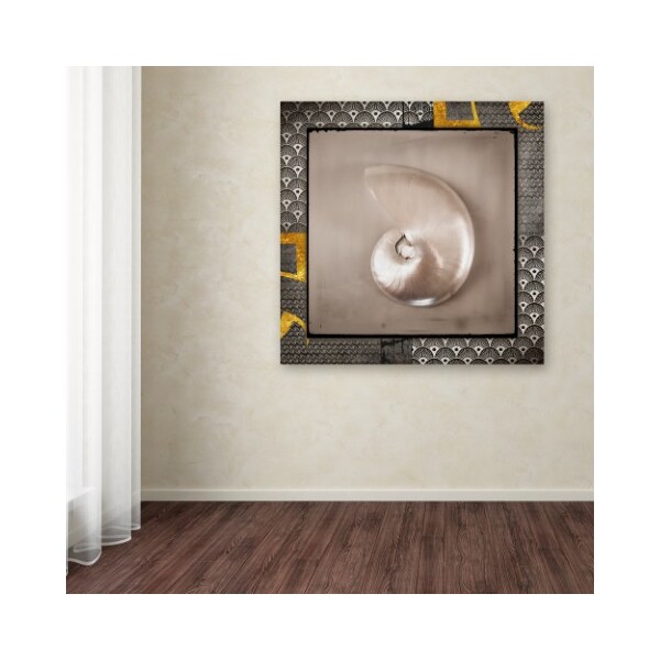 Trademark Fine Art LightBoxJournal 'Gold Sea Scape' Canvas Art, 18x18 - ALI10462-C1818GG