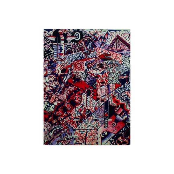 Trademark Fine Art Abstract Graffiti 'Fantasy Pinball' Canvas Art, 18x24 - ALI24247-C1824GG