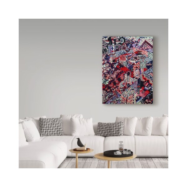 Trademark Fine Art Abstract Graffiti 'Fantasy Pinball' Canvas Art, 18x24 - ALI24247-C1824GG