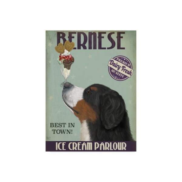 Trademark Fine Art Fab Funky 'Bernese Ice Cream' Canvas Art, 24x32 - WAG00579-C2432GG