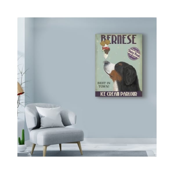 Trademark Fine Art Fab Funky 'Bernese Ice Cream' Canvas Art, 24x32 - WAG00579-C2432GG