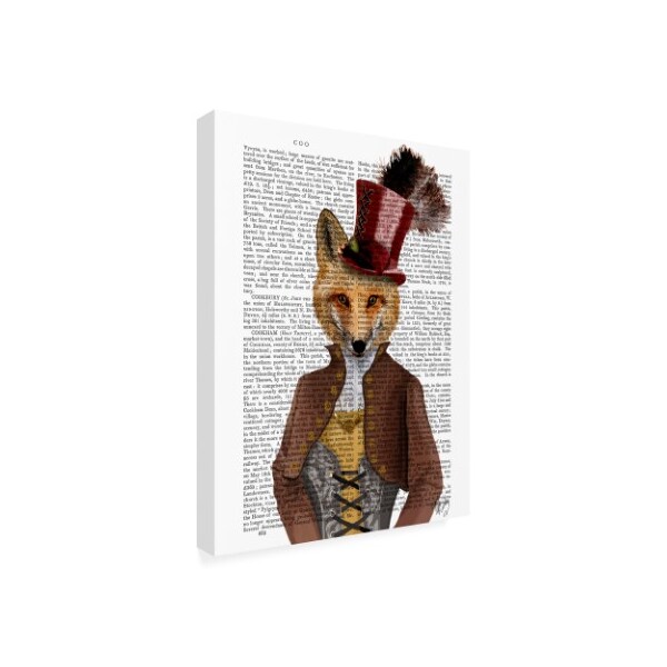 Trademark Fine Art Fab Funky 'Vivienne Steampunk Fox' Canvas Art, 18x24 - WAG12314-C1824GG