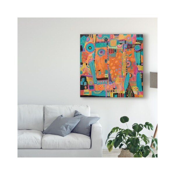 Trademark Fine Art Sue Davis 'My Happy Place Abstract Modern' Canvas Art, 35x35 - ALI44131-C3535GG