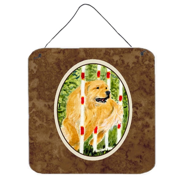 Micasa Golden Retriever Aluminium Metal Wall Or Door Hanging Prints - MI239476