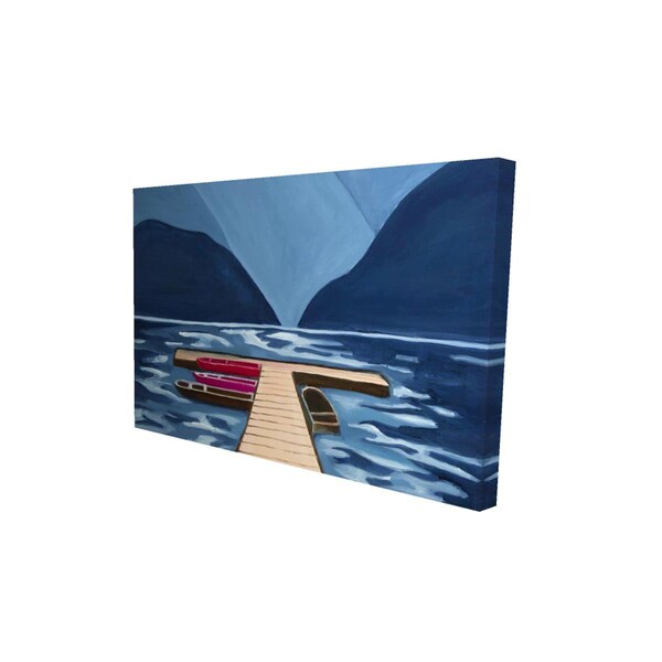 Begin Home Decor 20 x 30 in. Lake, Quai & Mountains-Print on Canvas - 2080-2030-LA140