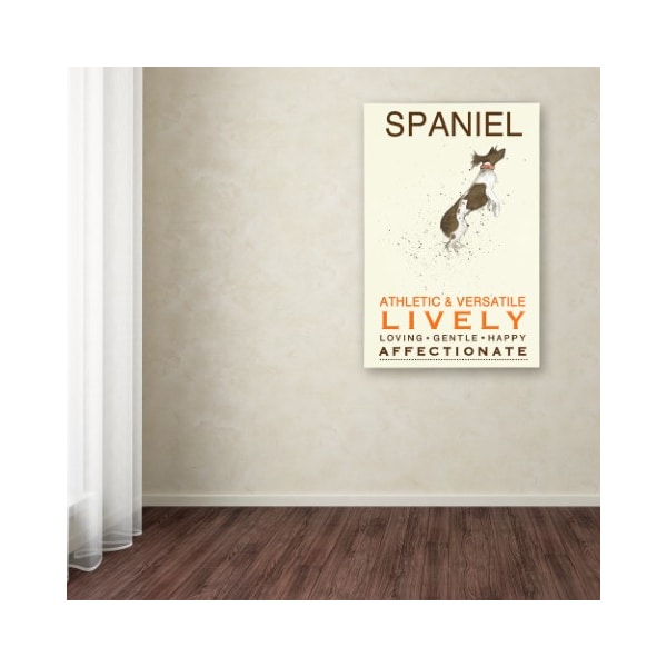 Trademark Fine Art Michelle Campbell 'Spaniel Print' Canvas Art, 12x19 - ALI10863-C1219GG