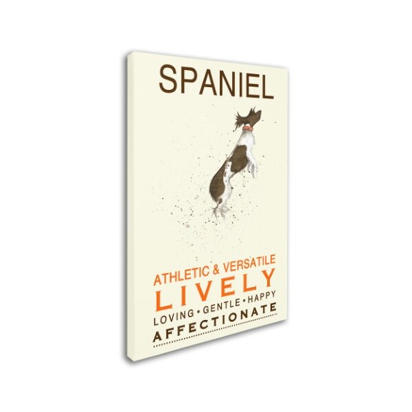 Trademark Fine Art Michelle Campbell 'Spaniel Print' Canvas Art, 12x19 - ALI10863-C1219GG