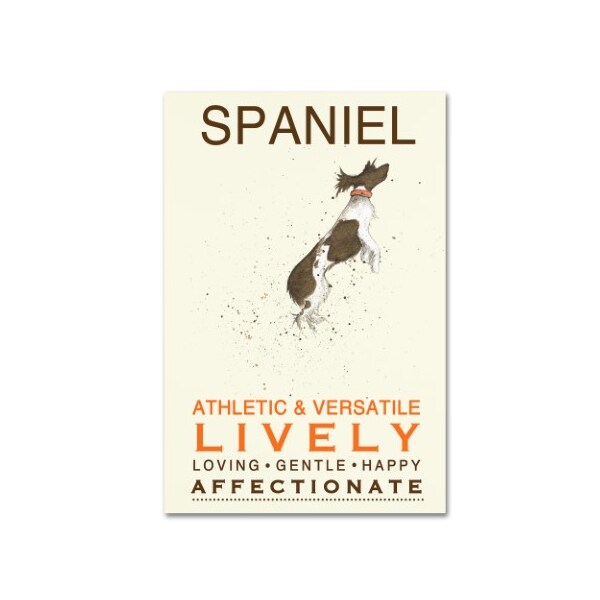 Trademark Fine Art Michelle Campbell 'Spaniel Print' Canvas Art, 12x19 - ALI10863-C1219GG