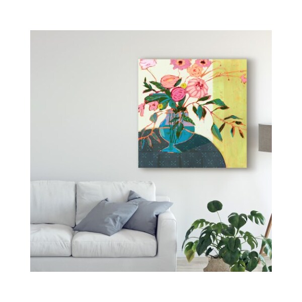 Trademark Fine Art Victoria Borges 'Fanciful Flowers I' Canvas Art, 14x14 - WAG08364-C1414GG