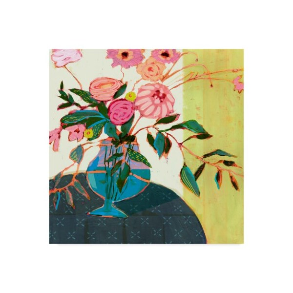 Trademark Fine Art Victoria Borges 'Fanciful Flowers I' Canvas Art, 14x14 - WAG08364-C1414GG