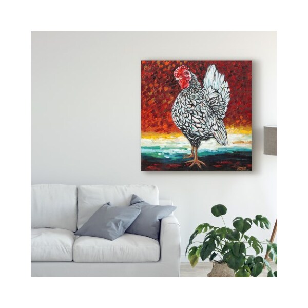 Trademark Fine Art Carolee Vitaletti 'Fancy Chicken Ii' Canvas Art, 14x14 - WAG06972-C1414GG