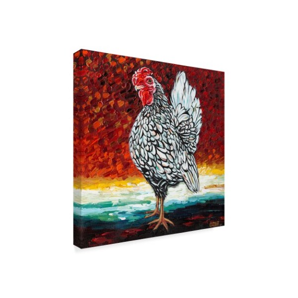 Trademark Fine Art Carolee Vitaletti 'Fancy Chicken Ii' Canvas Art, 14x14 - WAG06972-C1414GG