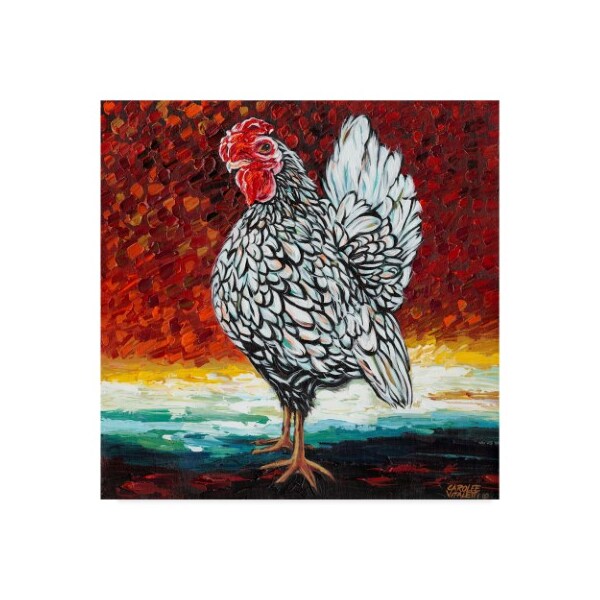 Trademark Fine Art Carolee Vitaletti 'Fancy Chicken Ii' Canvas Art, 14x14 - WAG06972-C1414GG