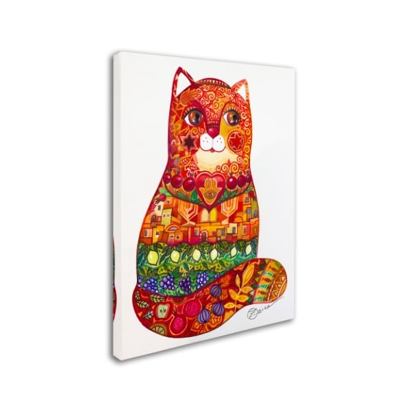 Trademark Fine Art Oxana Ziaka 'Judaica Folk Cat' Canvas Art, 14x19 - ALI11564-C1419GG