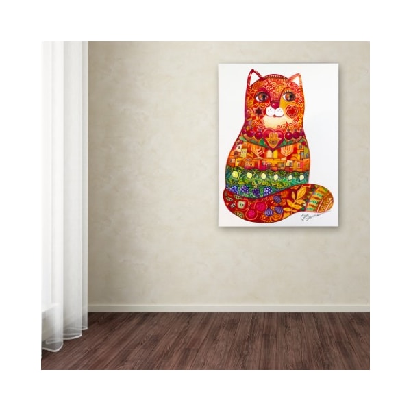 Trademark Fine Art Oxana Ziaka 'Judaica Folk Cat' Canvas Art, 14x19 - ALI11564-C1419GG