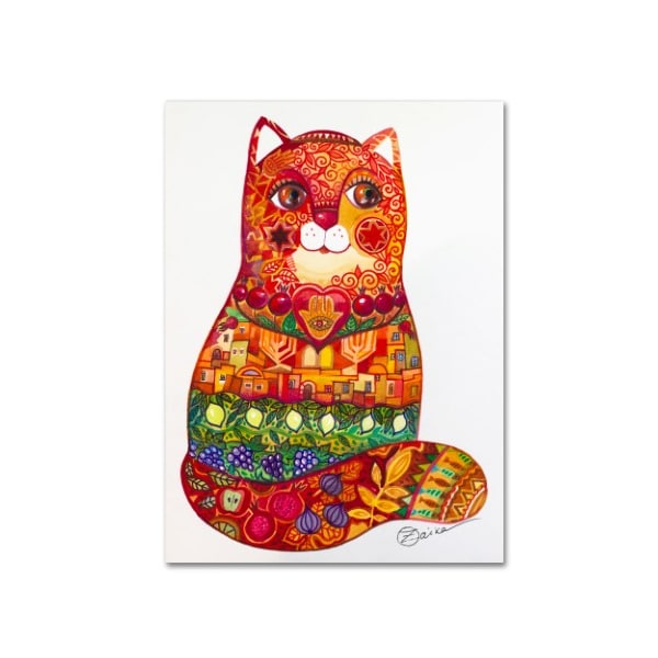 Trademark Fine Art Oxana Ziaka 'Judaica Folk Cat' Canvas Art, 14x19 - ALI11564-C1419GG