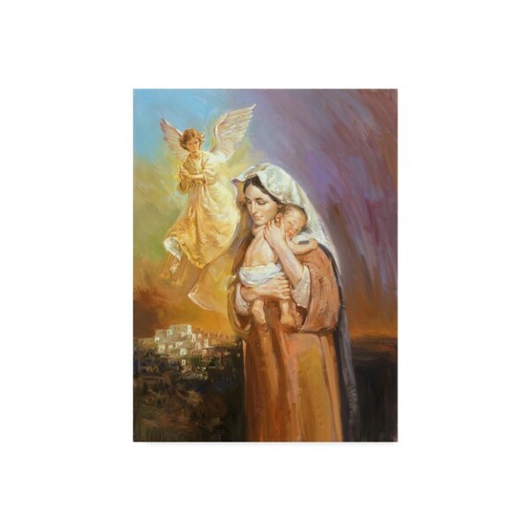 Trademark Fine Art Hal Frenck 'Mary And Angel' Canvas Art, 14x19 - ALI35605-C1419GG