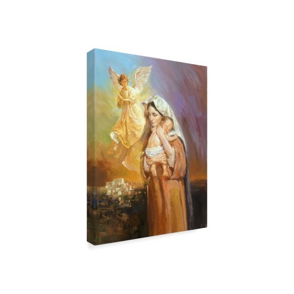 Trademark Fine Art Hal Frenck 'Mary And Angel' Canvas Art, 14x19 - ALI35605-C1419GG