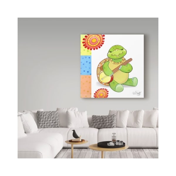 Trademark Fine Art Valarie Wade 'Turtles Banjo' Canvas Art, 18x18 - ALI33501-C1818GG
