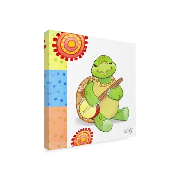 Trademark Fine Art Valarie Wade 'Turtles Banjo' Canvas Art, 18x18 - ALI33501-C1818GG