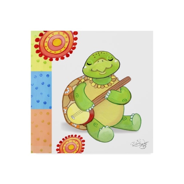 Trademark Fine Art Valarie Wade 'Turtles Banjo' Canvas Art, 18x18 - ALI33501-C1818GG
