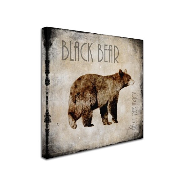 Trademark Fine Art LightBoxJournal 'Moose Lodge 2 - Black Bear' Canvas Art, 18x18 - ALI10299-C1818GG