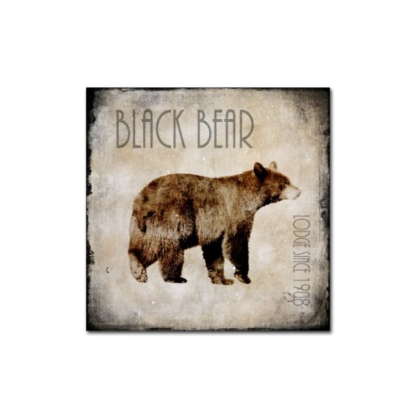 Trademark Fine Art LightBoxJournal 'Moose Lodge 2 - Black Bear' Canvas Art, 18x18 - ALI10299-C1818GG