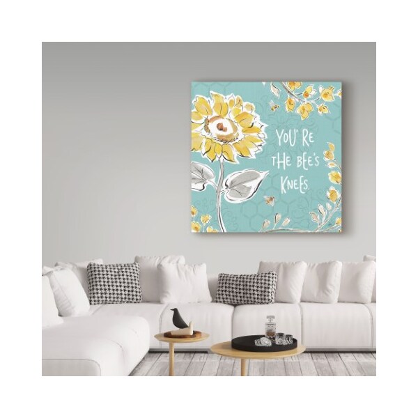 Trademark Fine Art Daphne Brissonnet 'Bee Happy II' Canvas Art, 18x18 - WAP03167-C1818GG