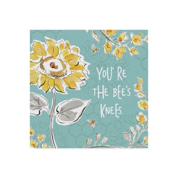 Trademark Fine Art Daphne Brissonnet 'Bee Happy II' Canvas Art, 18x18 - WAP03167-C1818GG