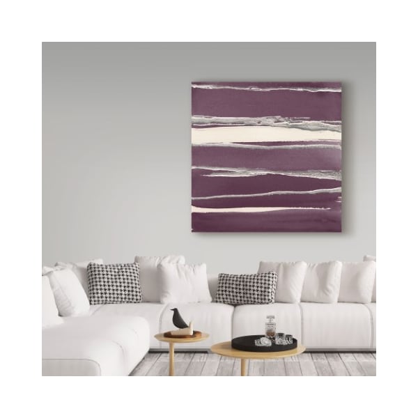 Trademark Fine Art Chris Paschke 'Silver Rose Ii Purple' Canvas Art, 18x18 - WAP05801-C1818GG