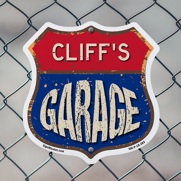 Signmission Cliff's Garage, 6 inch X 6 inch, Plastic Sign, 2PK - SHI-P-2PACK-6-383-CLIFF