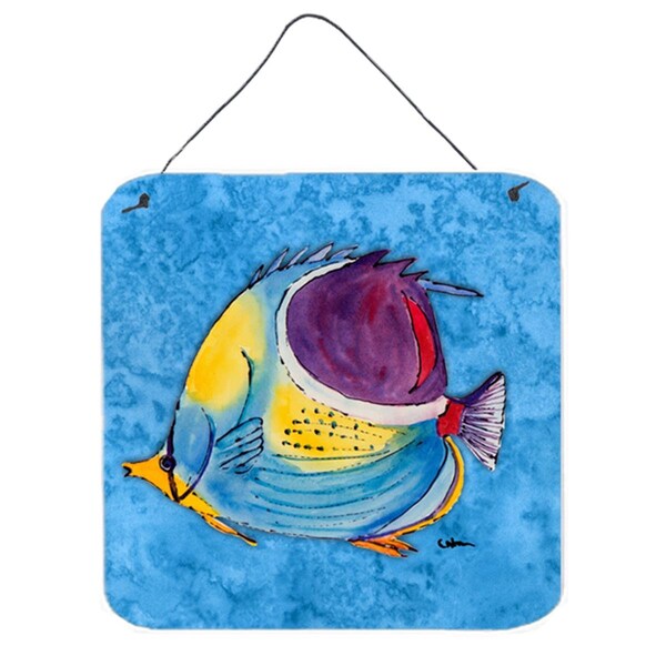 Micasa Fish Tropical On Blue Aluminium Metal Wall Or Door Hanging Prints - MI233674