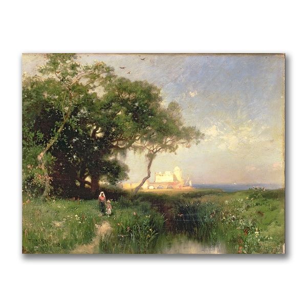 Trademark Fine Art Thomas Moran 'The Coast of Florida 1882' Canvas Art, 18x24 - BL0576-C1824GG