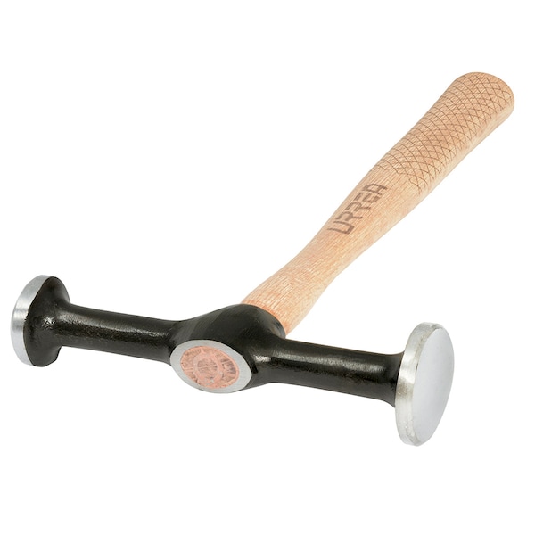 Urrea 1-1/4" Bodywork Hammer, two head wood handle for sheet straightening - 1421