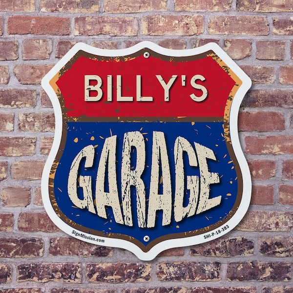 Signmission Billy's Garage, 12 Inch X 12 Inch, Aluminum Metal Sign - SHI-A-12-383-BILLY