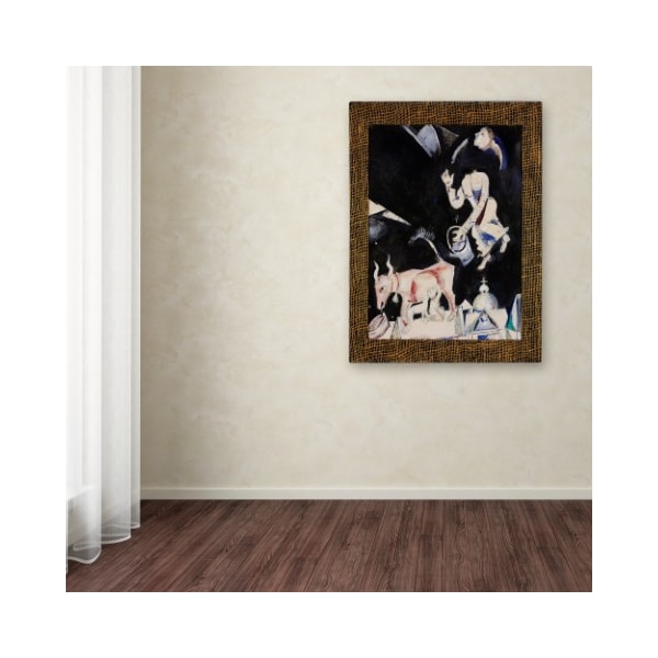 Trademark Fine Art Marc Chagall 'Donkey On The Roof' Canvas Art, 35x47 - AA00982-C3547GG