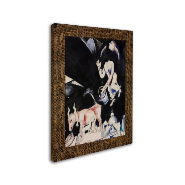 Trademark Fine Art Marc Chagall 'Donkey On The Roof' Canvas Art, 35x47 - AA00982-C3547GG