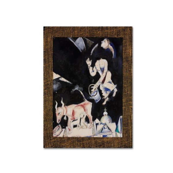 Trademark Fine Art Marc Chagall 'Donkey On The Roof' Canvas Art, 35x47 - AA00982-C3547GG